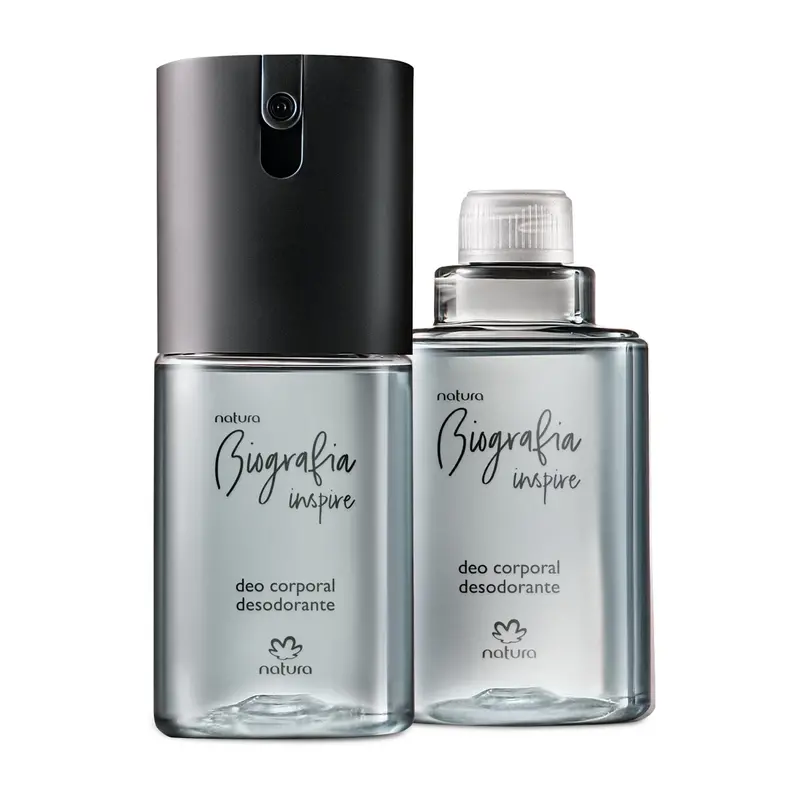 Natura Biografia Kit Deo Inspire Masculino Com / Kit Of Body Biography Men's Inspire With Refill 1