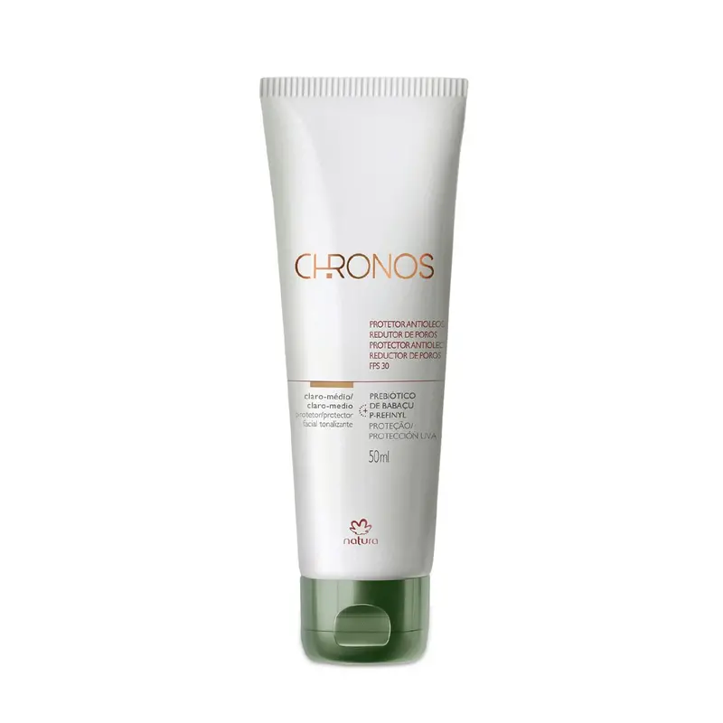 Natura Chronos Antioleosidade Redutor Poros Fps 30 Claro-Médio / Protector Antioliness Pore Reducer Fps 30 Clear-Medium - 50G 1