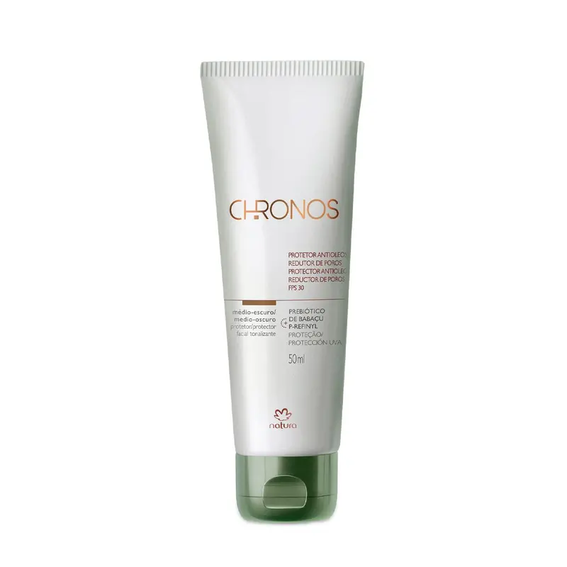 Natura Chronos Antioleosidade Redutor Poros Fps 30 Médio-Escuro / Protector Antioliness Pore Reducer Fps 30 Dark Middle - 50G 1