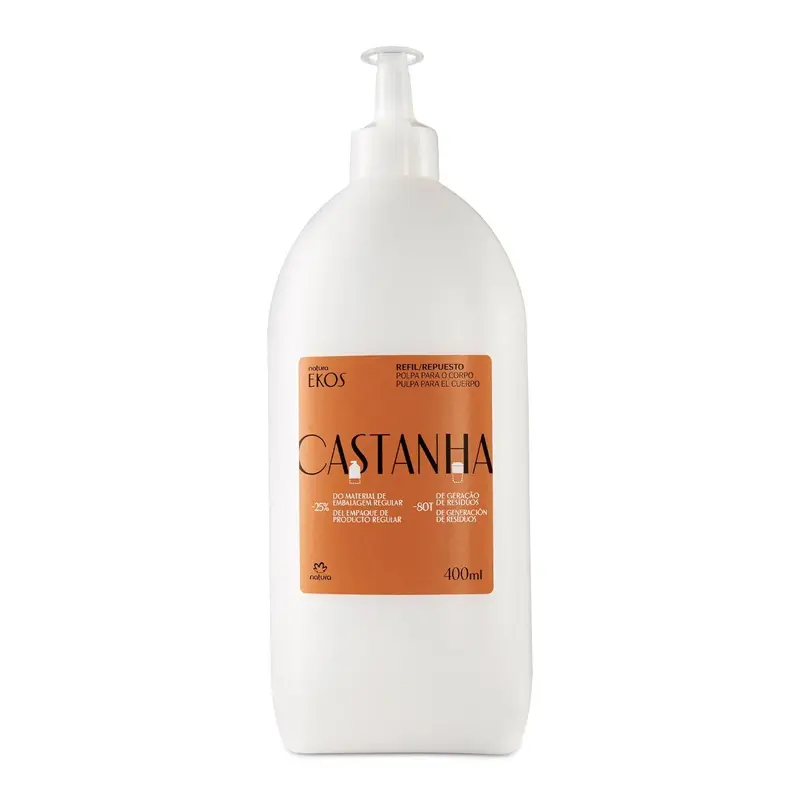 Natura Ekos Castanha / Refill Pulp Moisturizing Deodorant For Body Brown - 400Ml 1