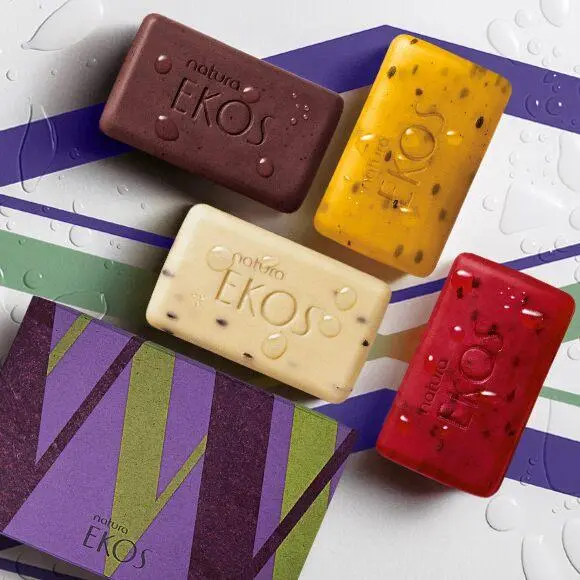 Natura Ekos Esfoliante / Pure Bar Soaps Exfoliating Vegetable - 4Un Of 100G Each 1