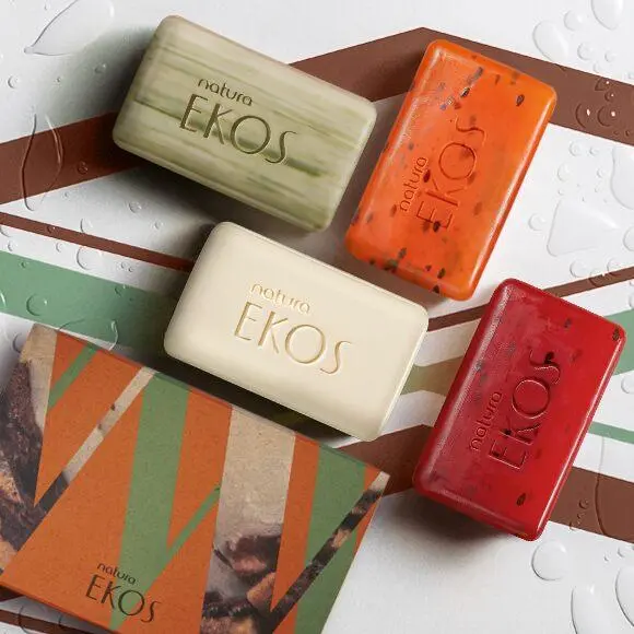 Natura Ekos Esfoliante Refrescante / Soaps In Pure Bar Creamy Vegetable And Refreshing Exfoliating - 4Un Of 100G Each 1