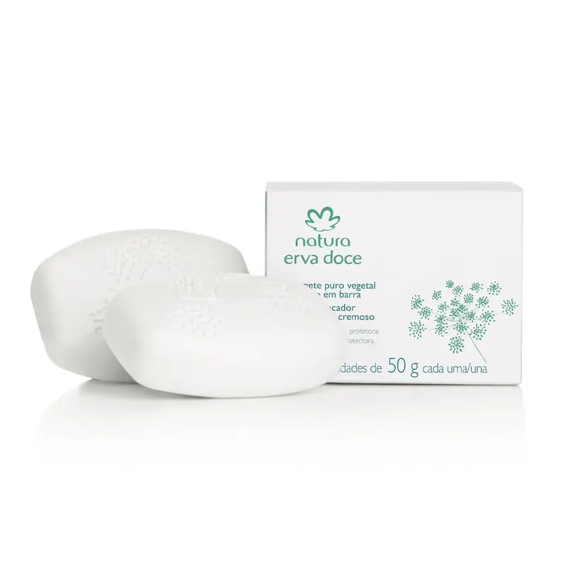 Natura Erva Doce / Pure Vegetable Bar Soap Sweet Herb - 2 50G Each 1