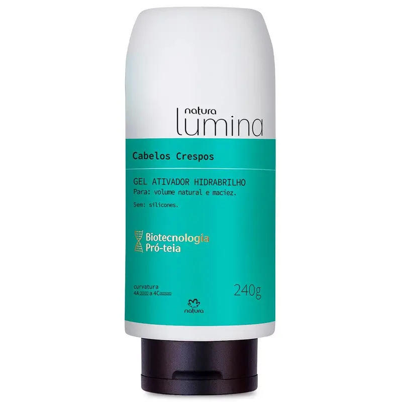 Natura Lumina Ativador Hidrabrilho Cabelos Crespos / Activator Hydrabill Curly Hair - 240G 1