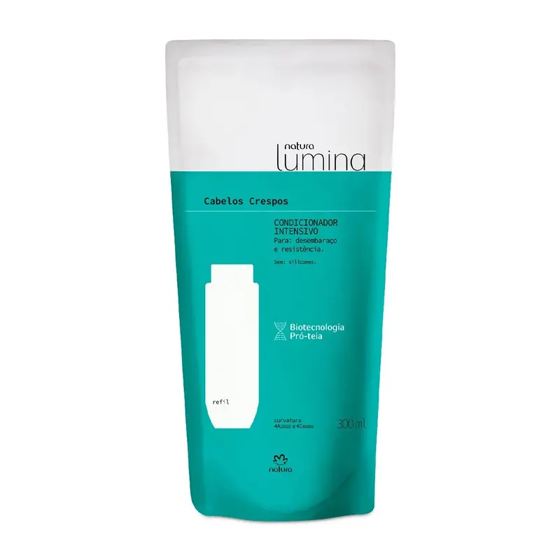 Natura Lumina Intensivo Cabelos Crespos / Refill Conditioner Intensive Curly Hair - 300Ml 1