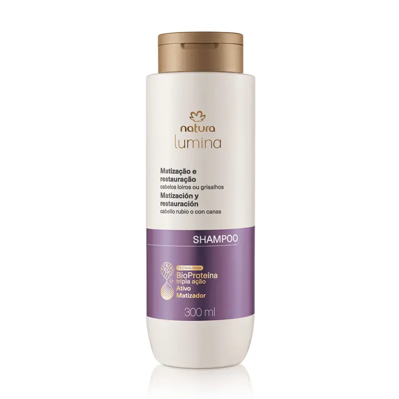 Natura Lumina Matizador Cabelos Loiros Grisalhos / Shampoo Mattress Blonde Hair And Gray - 300Ml 1