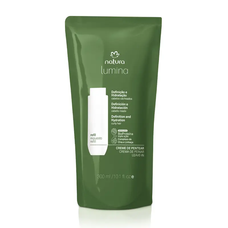 Natura Lumina Modelador Cabelos Cacheados / Refill Combing Cream Curly Hair Modeler - 300Ml 1