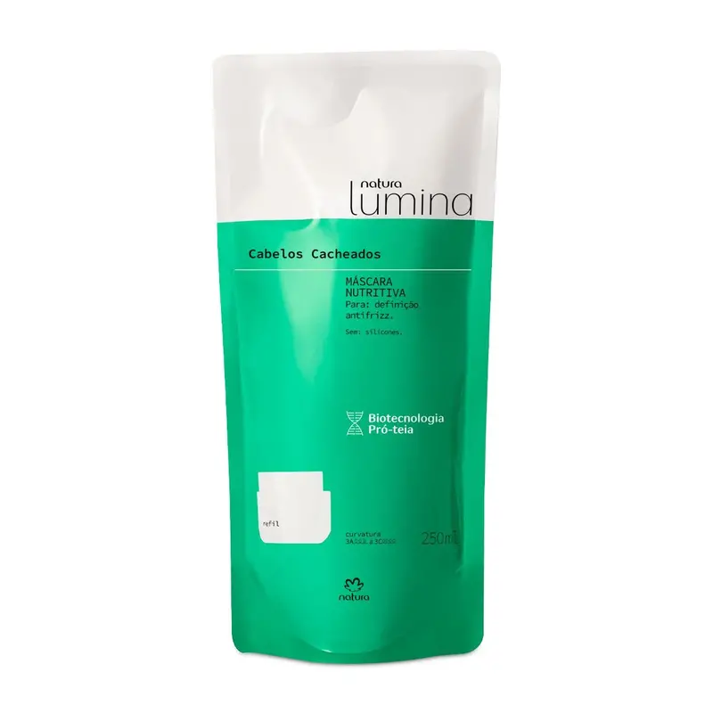 Natura Lumina Nutritiva Cabelos Cacheados / Refill Nutrition Mask Curly Hair - 250Ml 1