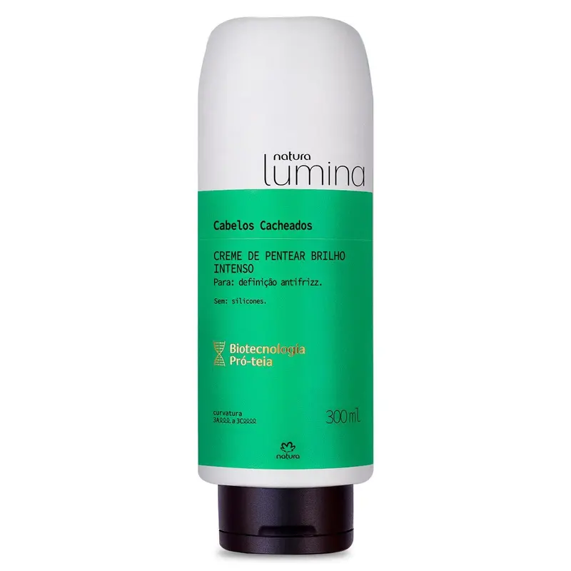 Natura Lumina Pentear Brilho Intenso Cabelos Cacheados / Cream Of Combing Intense Curly Hair - 300Ml 2