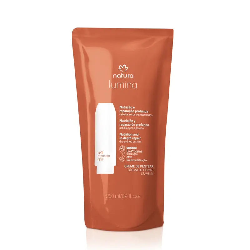 Natura Lumina Pentear Selador Cutículas Cabelos Secos / Refill Cream Cutting Cuticle Sealer Dried Hair - 250Ml 1
