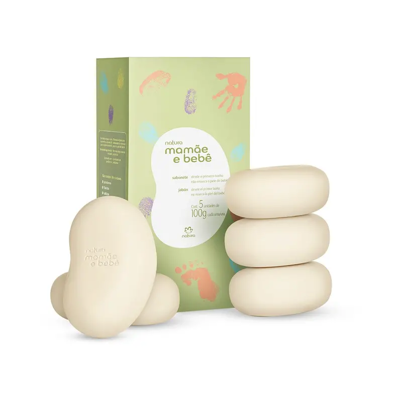 Natura Mamãe E Bebê 5 Unidades 100 G Cada / Bar Soap - 5 Units Of 100 G Each 1