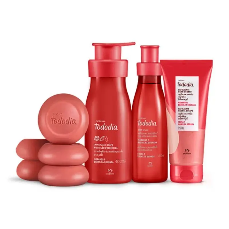 Natura Todo Dia Strawberry And Golden Vanilla Skin Care Fragance Kit 1
