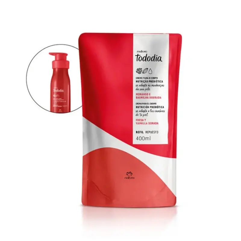 Natura Todo Dia Strawberry Vanilla Nourishing Body Deodorant Cream Refill 1