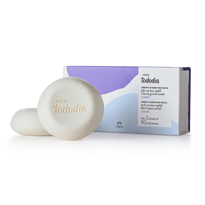 Natura Tododia Algodão / Soaps Pure Vegetable Bar Cotton - 2 Units Of 90 G Each 1