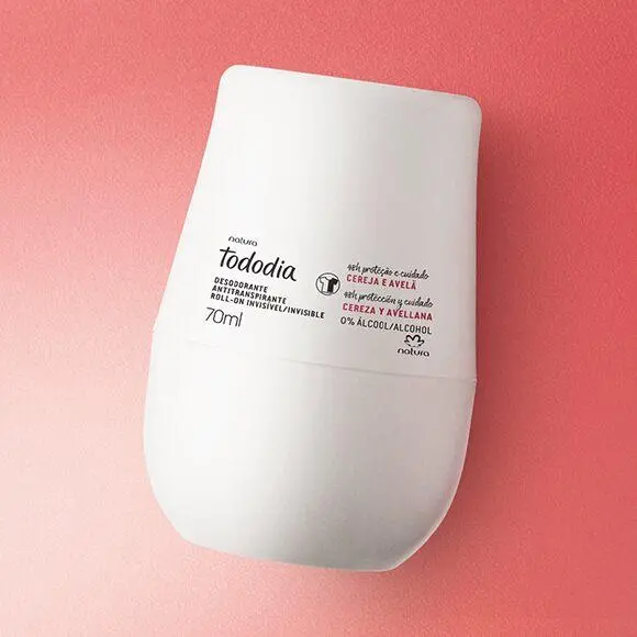 Natura Tododia Cereja Avelã / Deodorant Antitranspirante Roll-On Cherry And Hazelnuts - 70Ml 1