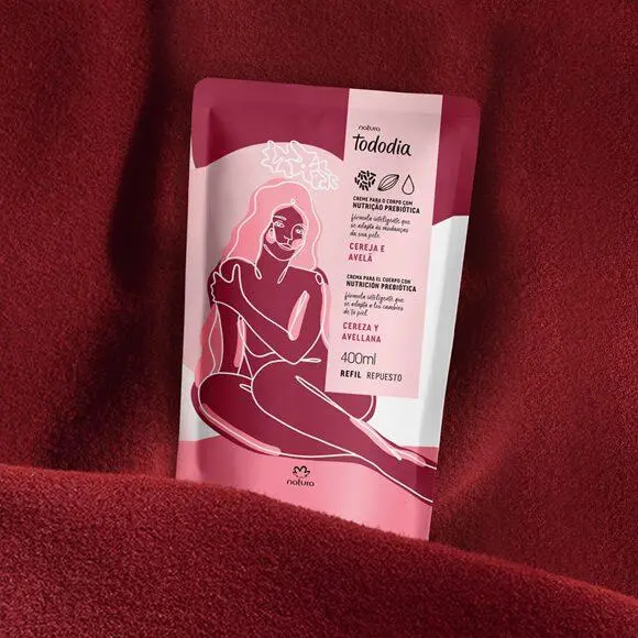 Natura Tododia Cereja Avelã / Refill Nutritious Deodorant Cream For Body Cherry And Hazelnuts 1