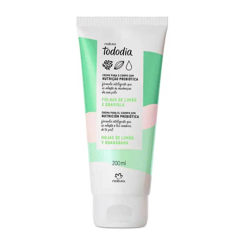 Natura Tododia Folhas Limão Graviola / Nutritious Deodorant Cream For Body Lemon Leaves And - 200Ml 1