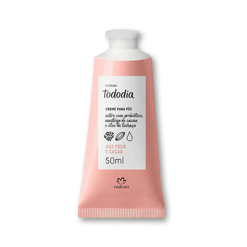 Natura Tododia Os Pés Noz Pecã Cacau / Nutritious Deodorant Cream For Feet Nut Pecan And Cocoa - 50Ml 1