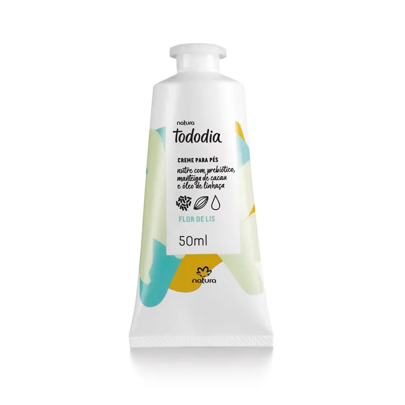 Natura Tododia Pés Flor Lis / Nutritious Feet Deodorant Cream Flor De Lis - 50Ml 1