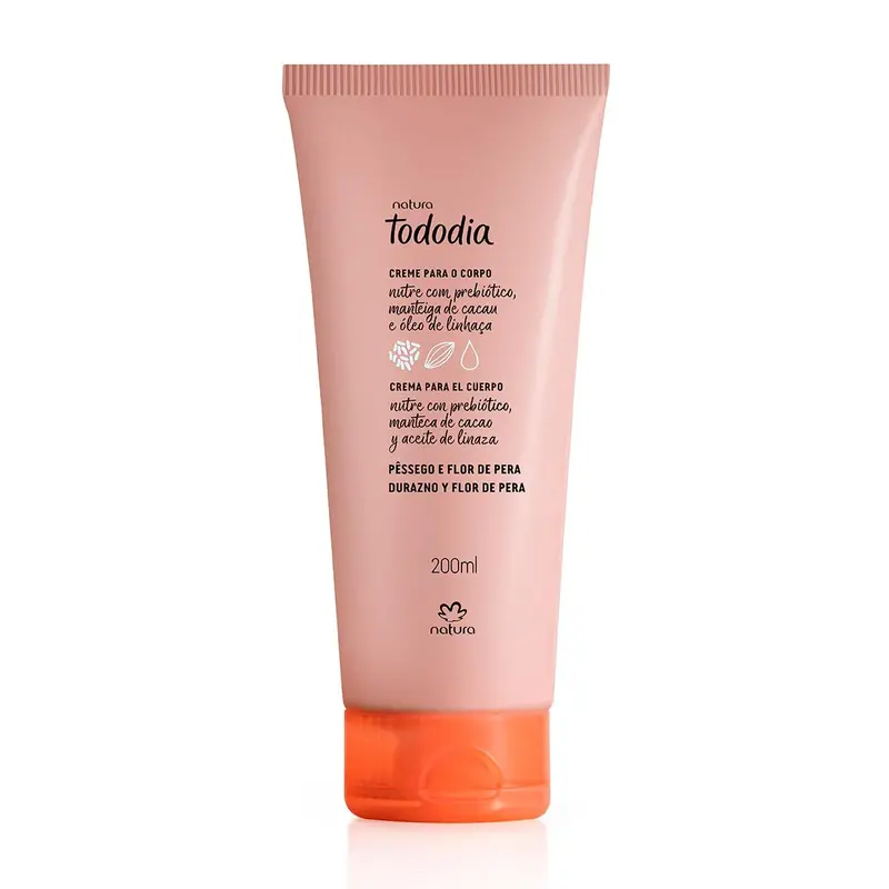 Natura Tododia Pêssego Flor Pera / Nutritious Cream For Body Peach And Pear Flower - 200 Ml 1