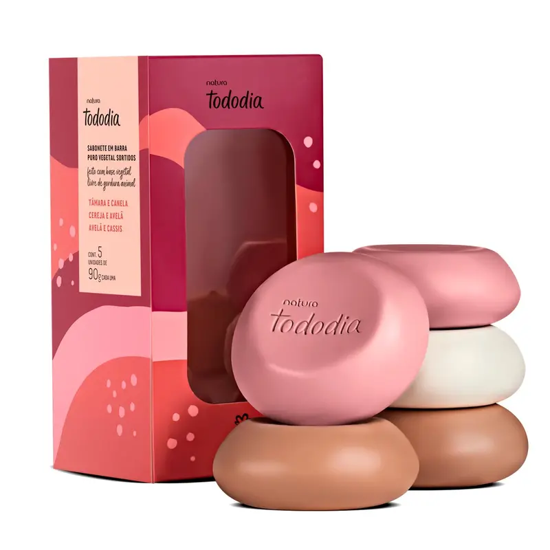 Natura Tododia Sortidos / Soap In Pure Vegetable Assorted - 5 Units Of 90G Each 1