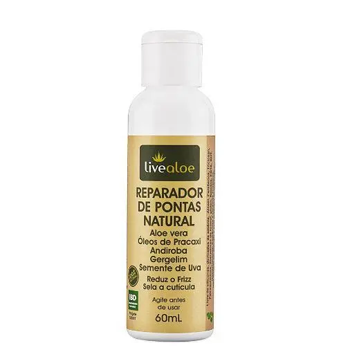 Natural Aloe Vera Pracaxi Oil Grape Sesame Tips Repair Finisher 60Ml - Livealoe 1