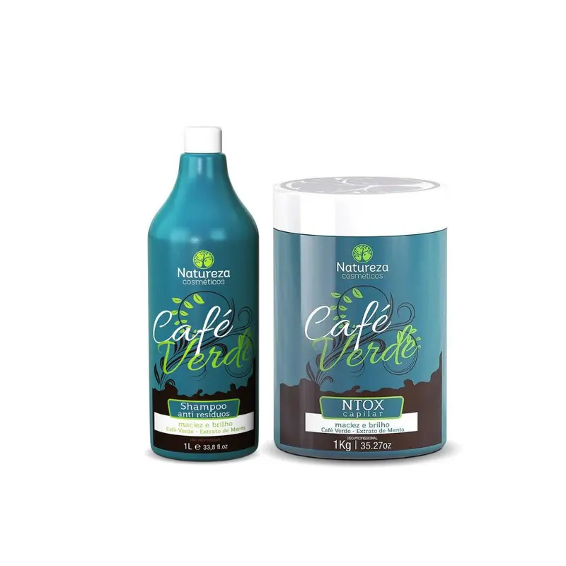 Natureza Green Coffee Ntox Deep Hair Mask + Anti Residues Shampoo Kit 2X1 1