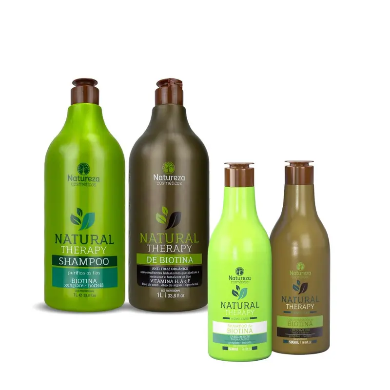 Natureza Natural Therapy Biotin Hair Treatment + Maintenance Home Care Kit 1