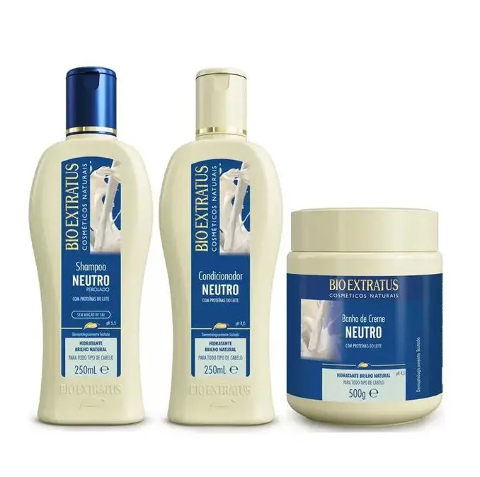 Neutral Bases Hair Moisturizing Cleansing Treatment Kit 3X500 - Bio Extratus 1