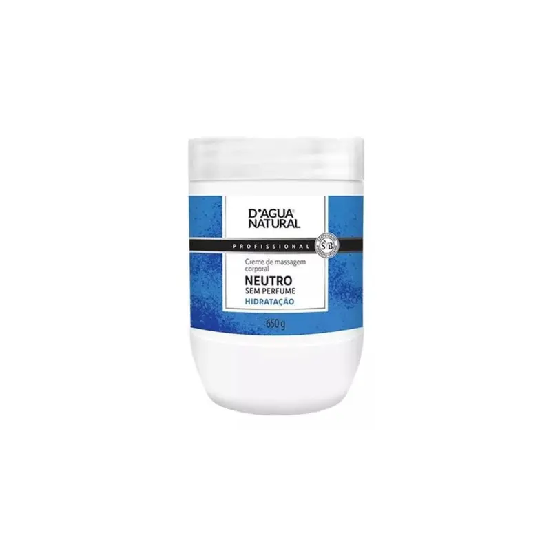 Neutral Hydration Softness Body Massage Cream Skin Care 650G D'agua Natural 1
