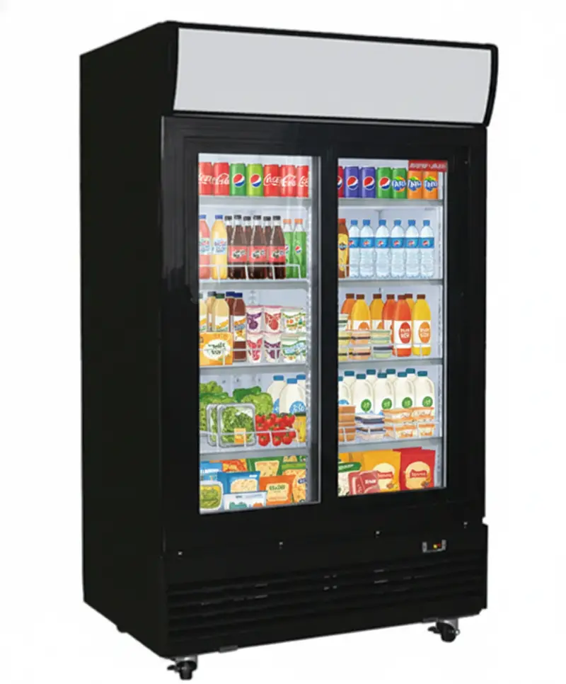 New Air 48" Two Sliding Glass Door Merchandiser Ngr-48-S 1