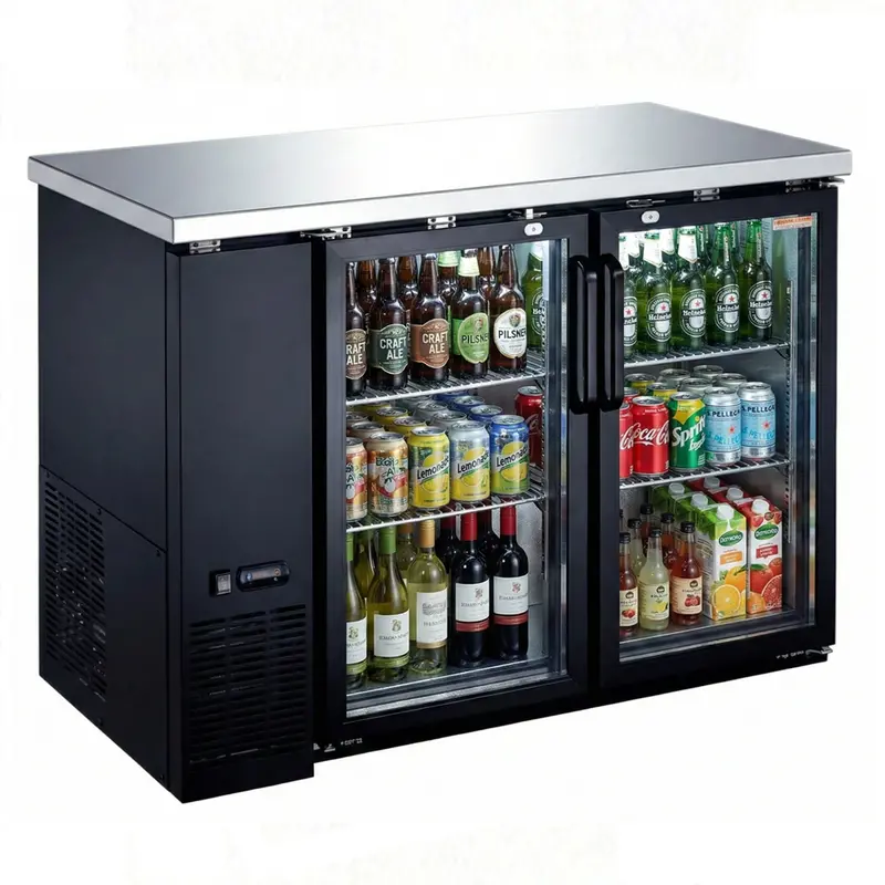New Air 49" Two-Glass Door Back Bar Refrigerator With 339L Capacity Nbb-48-Sg-N 1