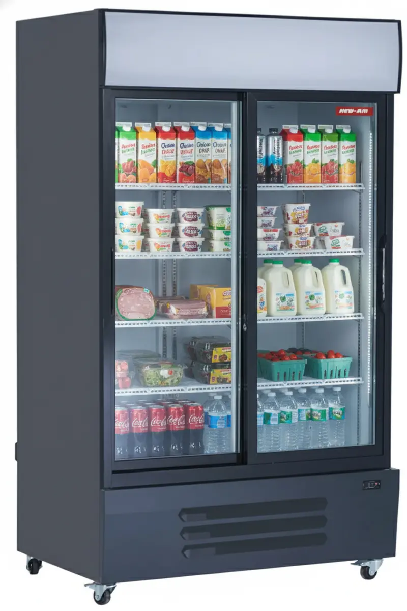 New Air 55" Two Sliding Glass Door Merchandiser Ngr-115-S 1
