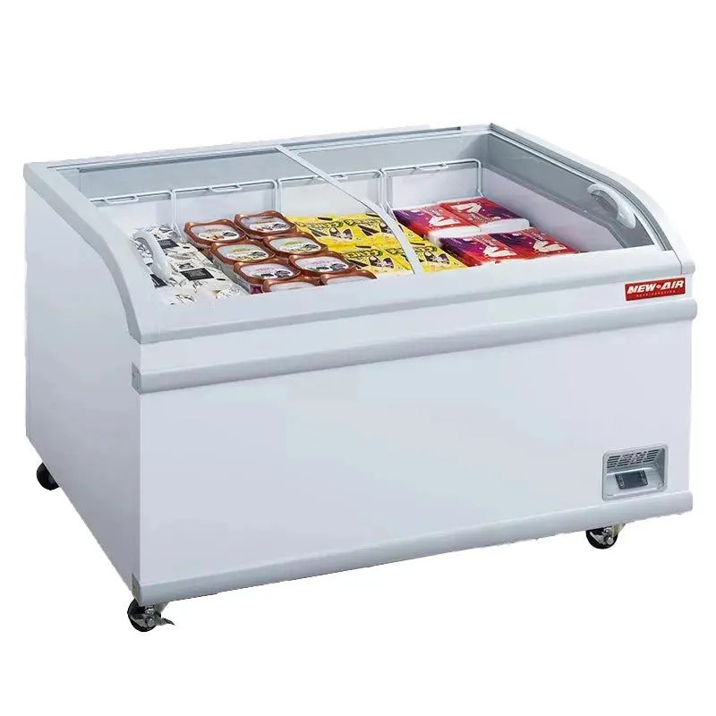 New Air - 56" Curved Glass Island Ice Cream Freezer - Nif-56-Cg 1