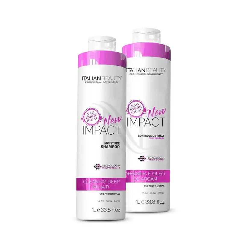 New Impact Progressive Brush Hair Straightening Kit 2X 1L Italian Beauty 1