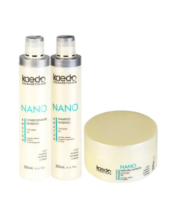 Nourishing Shine Softness Nano Amazon Coconut Oil Hair Kit 3 Itens - Kaedo 1