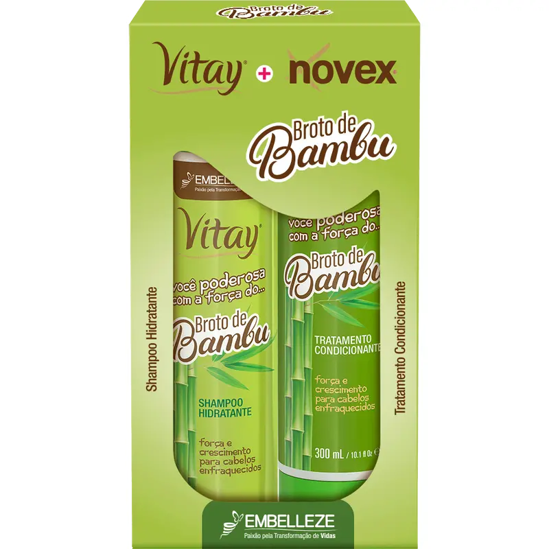 Novex Shampoo And Conditioner And Bamboo Sprout Kit 1