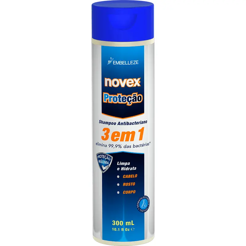 Novex Shampoo Antibacterial Protection In Hair Face Body 300Ml 1