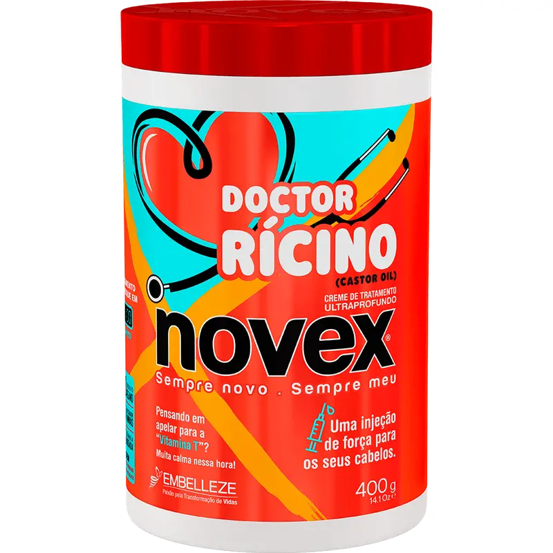 Novex Treatment Cream Castor Oil Creme De Tratamento Novex Doctor Rícino 400G 1