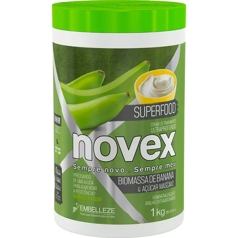 Novex Treatment Cream Superfood Remineralizer Banana Biomass And Masican Sugar Kg 1Kg 1