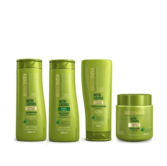 Nutri Cachos Curly Hair Curls Maintenance Treatment Kit 4 Itens - Bio Extratus 1