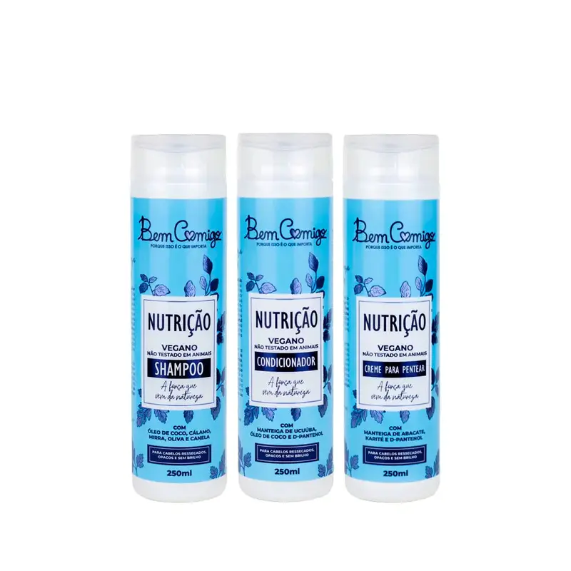 Nutrition Nourishing Vegan Home Care Treatment Kit 3X250ml - Kamaleão Color 1