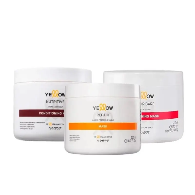 Nutritive + Repair + Color Care Masks Hair Schedule Treatment Kit Yellow 1