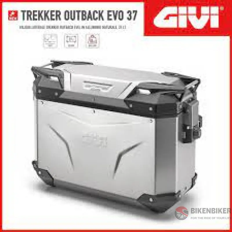 Obke37apack2 Trekker Outback Evo Natural Aluminium Side-Case, 37 Ltr 1
