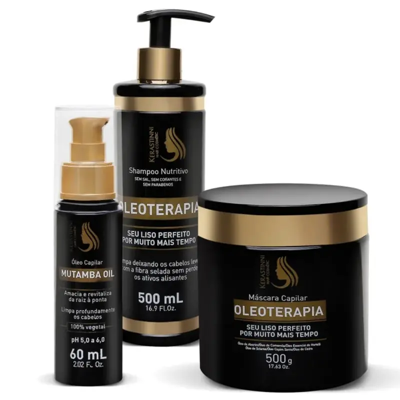 Oleotherapy Oleoterapia Hair Shine Hydration Strenghtening Kit Kerastinni 1