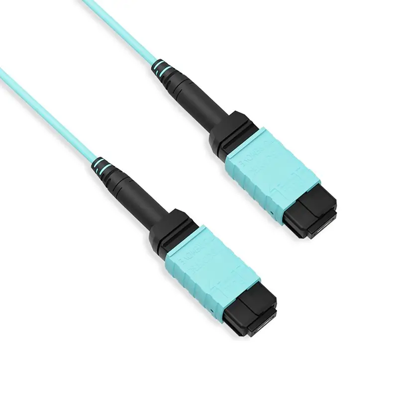 Om4 Mtp® Upc 50/125 Female To Female Multimode 12 Fibers Optic Cable Plenum Type B 1