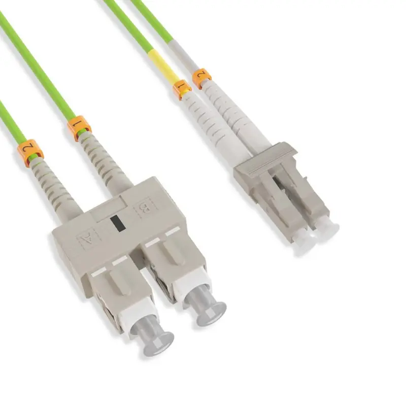 Om5 Lc/Sc Upc 40Gb 50/125 Multimode Duplex Fiber Optic Cable Green 1
