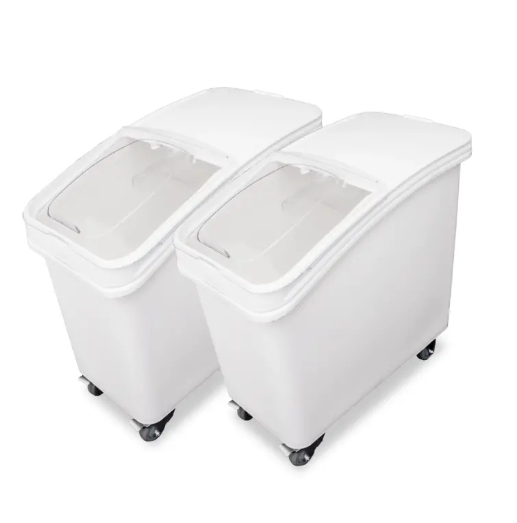 Omcan 102 Liter (27 Gallon) Ingredient Bin With Sliding Lid And Scoop (Pack Of 2) 80986 1