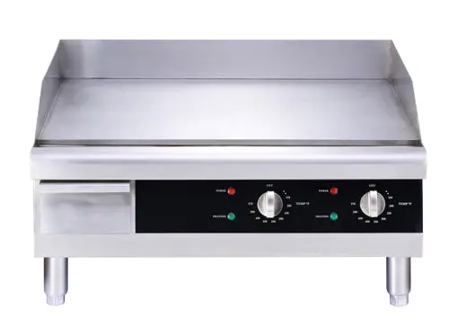 Omcan 24'' Countertop Stainless Steel Electric Griddle 43213 1