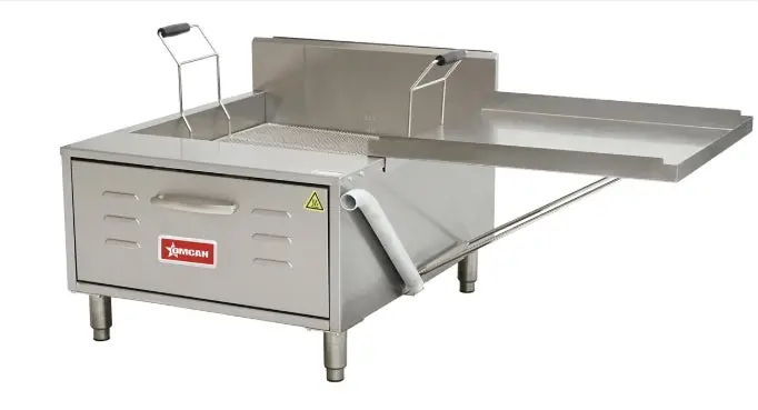Omcan - 30 Lb Natural Gas Funnel Cake/Donut Deep Fryer - 48101 1